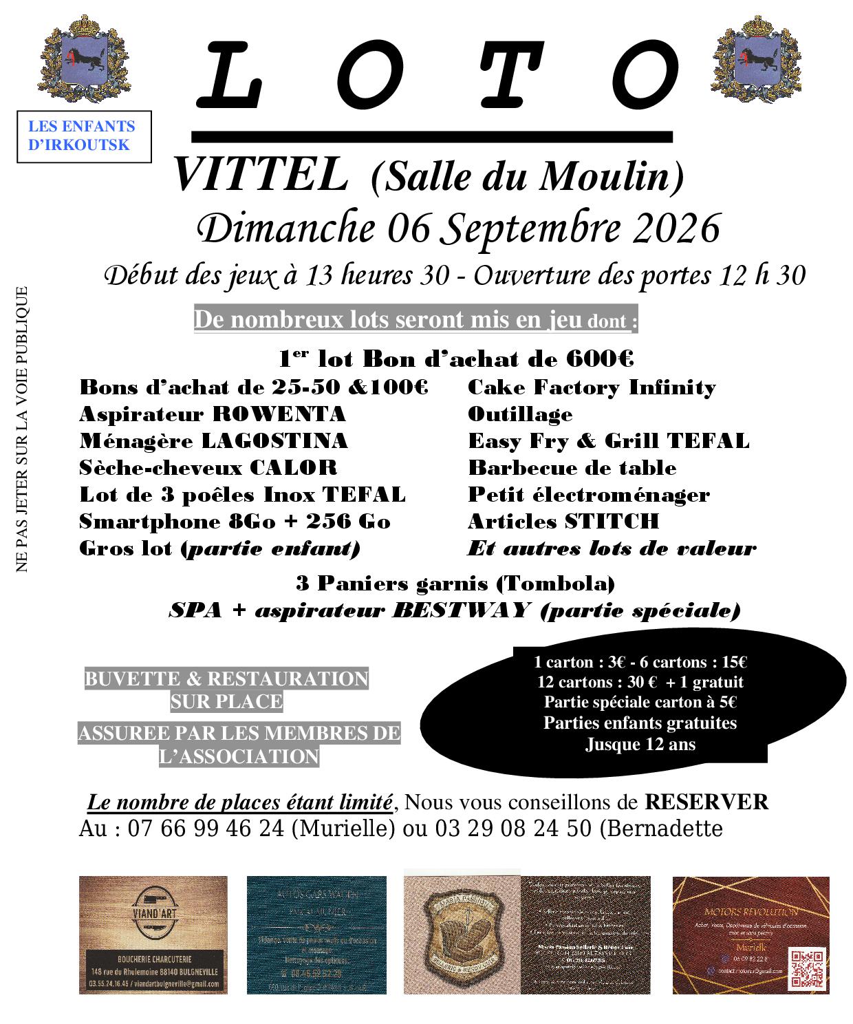 LOTO D&rsquo;AUTOMNE à VITTEL